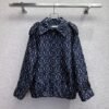 DIOR New short trench coat with patterned jacquard fabric decoration