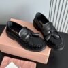 miumiu 2025 new tassel retro thick-soled loafers high-end version