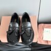 miumiu 2025 new tassel retro thick-soled loafers high-end version