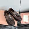 miumiu 2025 new tassel retro thick-soled loafers high-end version