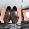 miumiu 2025 new tassel retro thick-soled loafers high-end version
