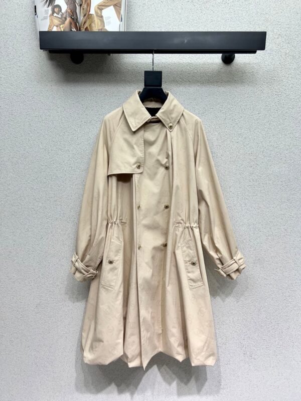 Chanel Khaki Long Trench Coat 1:1 Version High Quality Autumn and Winter Trench Coat