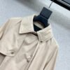 Chanel Khaki Long Trench Coat 1:1 Version High Quality Autumn and Winter Trench Coat