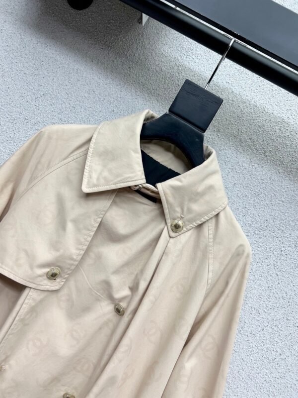 Chanel Khaki Long Trench Coat 1:1 Version High Quality Autumn and Winter Trench Coat
