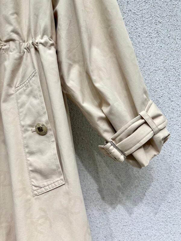 Chanel Khaki Long Trench Coat 1:1 Version High Quality Autumn and Winter Trench Coat
