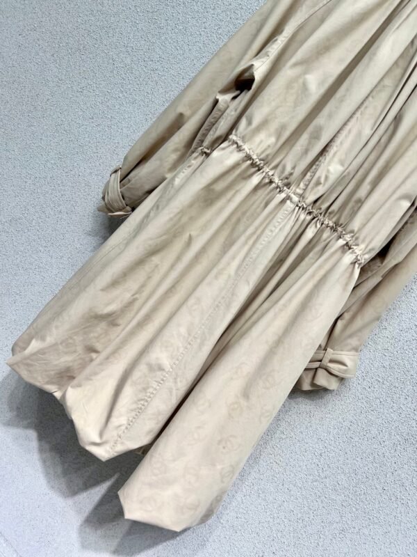 Chanel Khaki Long Trench Coat 1:1 Version High Quality Autumn and Winter Trench Coat