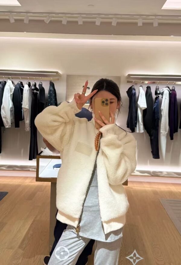 Louis Vuitton new lamb wool stand collar jacket