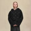 Hermès 2025 Autumn and Winter Series Hooded Double-faced Cashmere Short Jacket Double-faced Cashmere High-end Quality 1:1