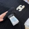 CHANEL knitted wool blend hat and scarf set