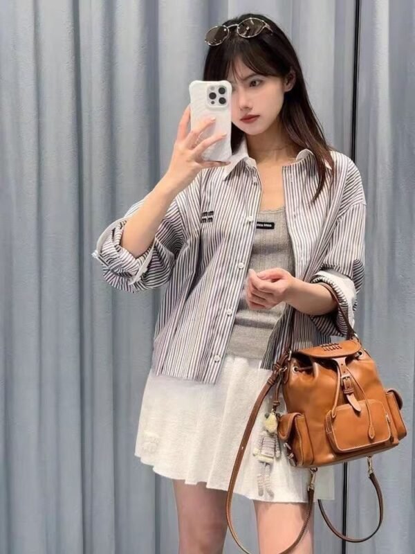 miumiu new striped shirt high quality version