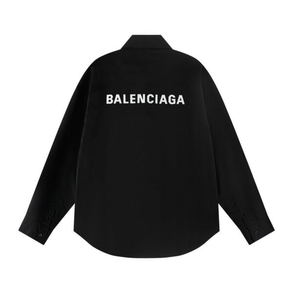 Balenciaga loose-fit shirt Back and front patch pocket prints