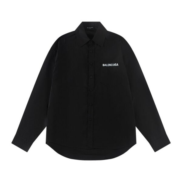 Balenciaga loose-fit shirt Back and front patch pocket prints