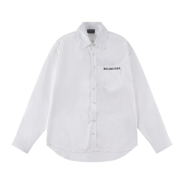 Balenciaga loose-fit shirt Back and front patch pocket prints