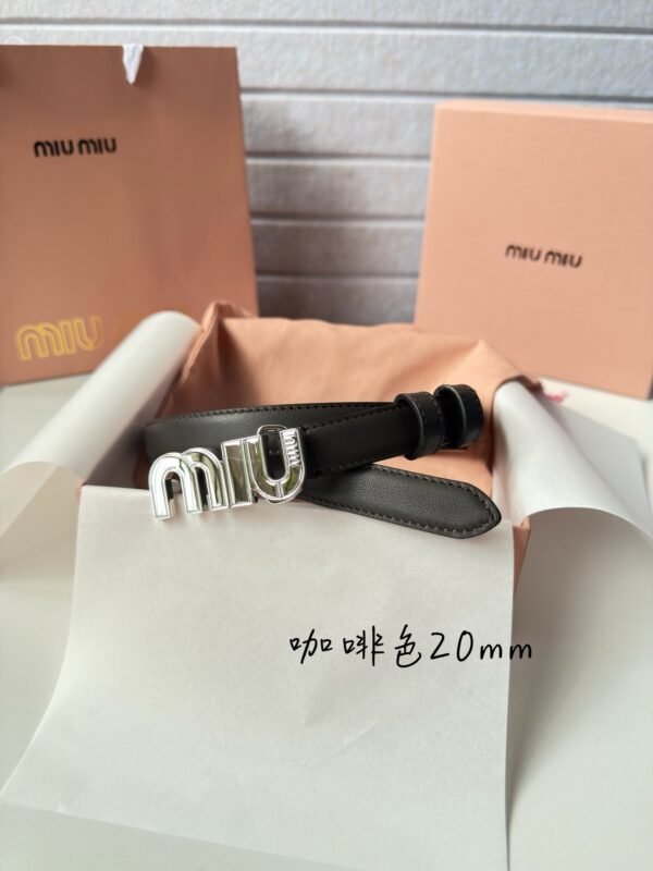 Miu Miu premium belt, genuine leather, 2cm wide.