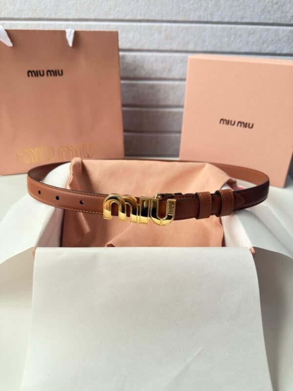 Miu Miu premium belt, genuine leather, 2cm wide.