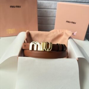 Miu Miu premium belt, genuine leather, 2cm wide.