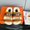 Hermès autumn and winter new Kelly fur slippers lining wool material high-end version