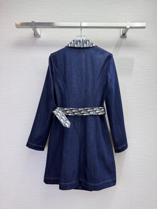 DIOR 2025 New autumn and winter denim suit jacket mid-length jacket