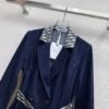 DIOR 2025 New autumn and winter denim suit jacket mid-length jacket