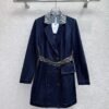 DIOR 2025 New autumn and winter denim suit jacket mid-length jacket