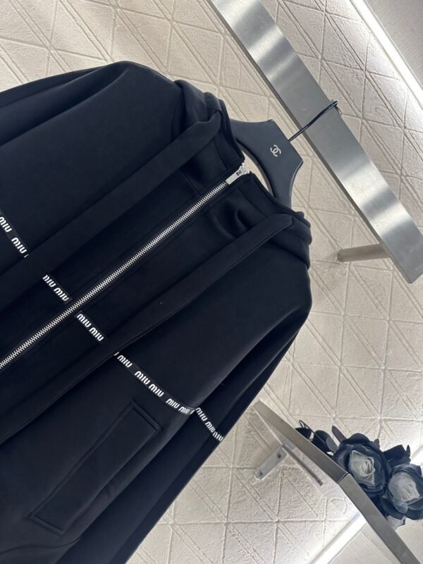 miumiu 2025 new arrivals high-quality hooded jacket with webbing