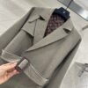 Louis Vuitton new lapel belt mid-length coat high-end version high-quality clothing