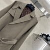 Louis Vuitton new lapel belt mid-length coat high-end version high-quality clothing