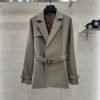 Louis Vuitton new lapel belt mid-length coat high-end version high-quality clothing