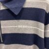 miumiu  Colorblock striped polo lapel knitted long-sleeved top high-quality clothing