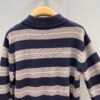 miumiu  Colorblock striped polo lapel knitted long-sleeved top high-quality clothing