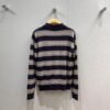 miumiu  Colorblock striped polo lapel knitted long-sleeved top high-quality clothing