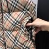 Burberry hooded stand collar plaid down vest jacket 90 down premium version high quality clothing