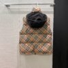 Burberry hooded stand collar plaid down vest jacket 90 down premium version high quality clothing