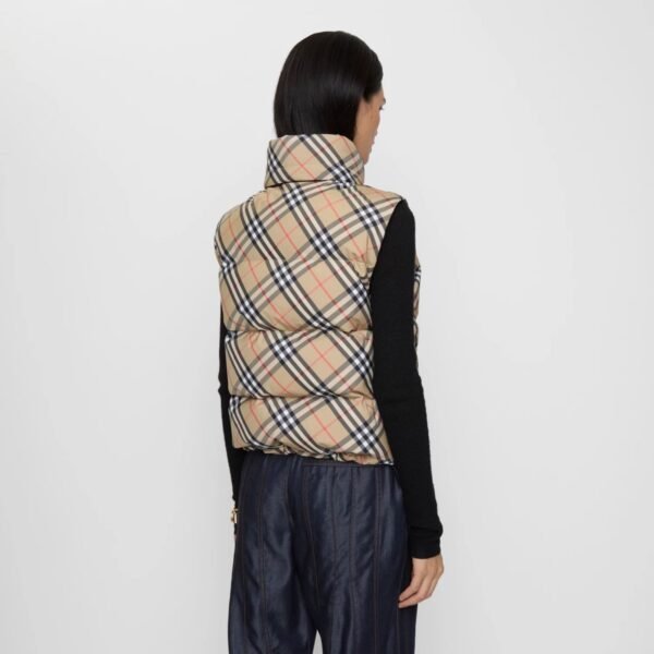 Burberry hooded stand collar plaid down vest jacket 90 down premium version high quality clothing