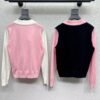 miumiu high-end lapel knitted wool sweater high-quality base shirt