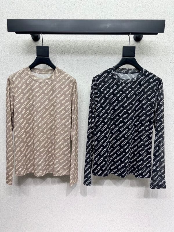 Balenciaga letter mesh bottoming shirt high quality clothing