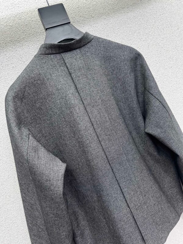 DIOR gray suit jacket with brooch high quality clothing