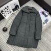 Loro Piana New style lapel wool down jacket mid-length coat lining 90% white goose down filling high-end quality