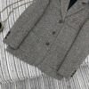 miumiu New herringbone lapel suit jacket with letter patch embroidery on the pockets High-end quality