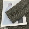 miumiu New herringbone lapel suit jacket with letter patch embroidery on the pockets High-end quality