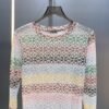Loewe rainbow print mesh bottoming shirt is light and breathable