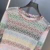 Loewe rainbow print mesh bottoming shirt is light and breathable