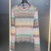 Loewe rainbow print mesh bottoming shirt is light and breathable