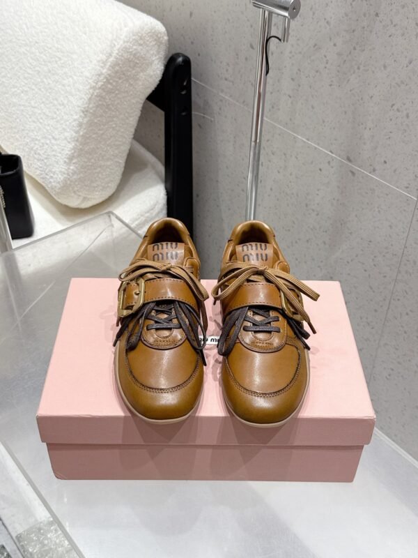 Miu Miu new calfskin sneakers fashion show new style Premium version