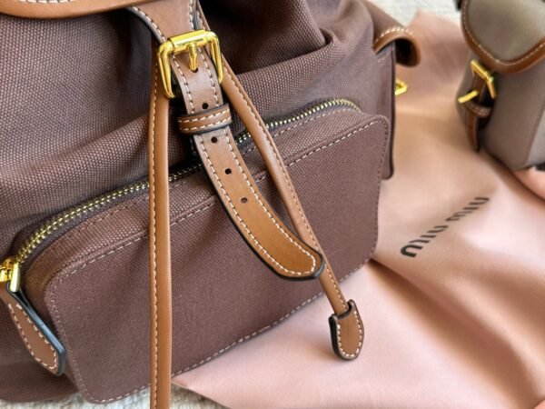 MIUMIU canvas backpack dimensions: 30x28cm