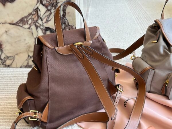 MIUMIU canvas backpack dimensions: 30x28cm