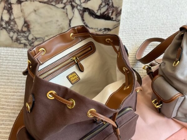 MIUMIU canvas backpack dimensions: 30x28cm