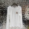 Loewe 2025 new round neck beaded long-sleeved top bottoming shirt