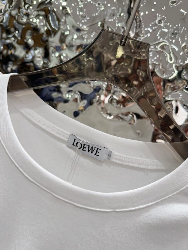 Loewe 2025 new round neck beaded long-sleeved top bottoming shirt