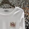 Loewe 2025 new round neck beaded long-sleeved top bottoming shirt